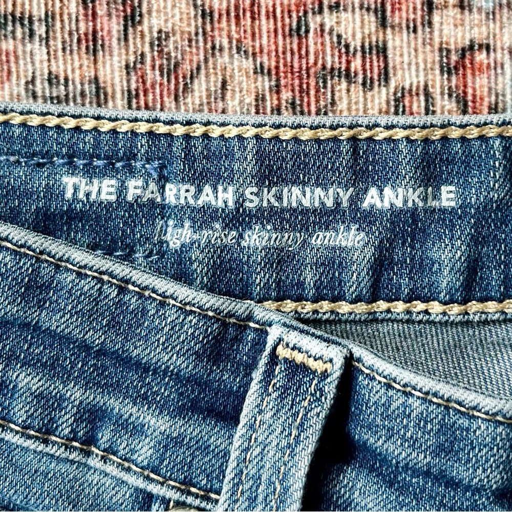 AG Adriano Goldschmied Farrah High Rise Ankle Cropped Light Blue Skinny Jeans - Picture 5 of 7
